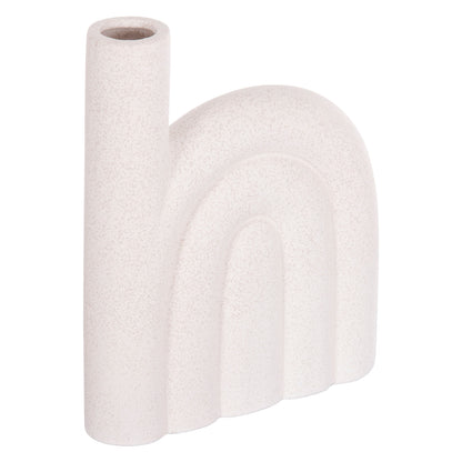 CERAMIC TABLE DECOR ARCON HM4639.01 OFF WHITE WITH CRYSTALLIZATION 23.5x5.5x29.5Hcm.
