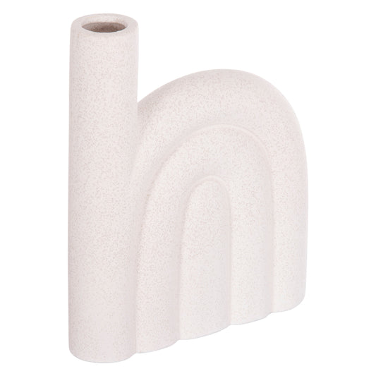CERAMIC TABLE DECOR ARCON HM4639.01 OFF WHITE WITH CRYSTALLIZATION 23.5x5.5x29.5Hcm.