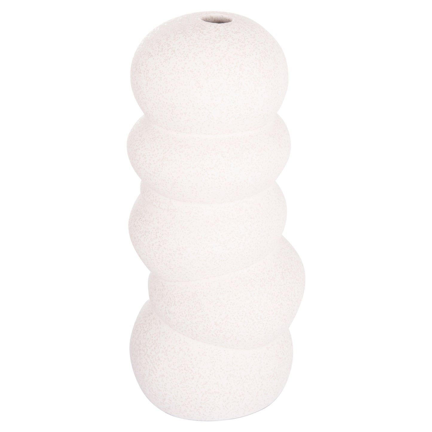 CERAMIC TABLE DECOR ROOK HM4630.01 OFF WHITE WITH CRYSTALLISATION Φ13x31Hcm.