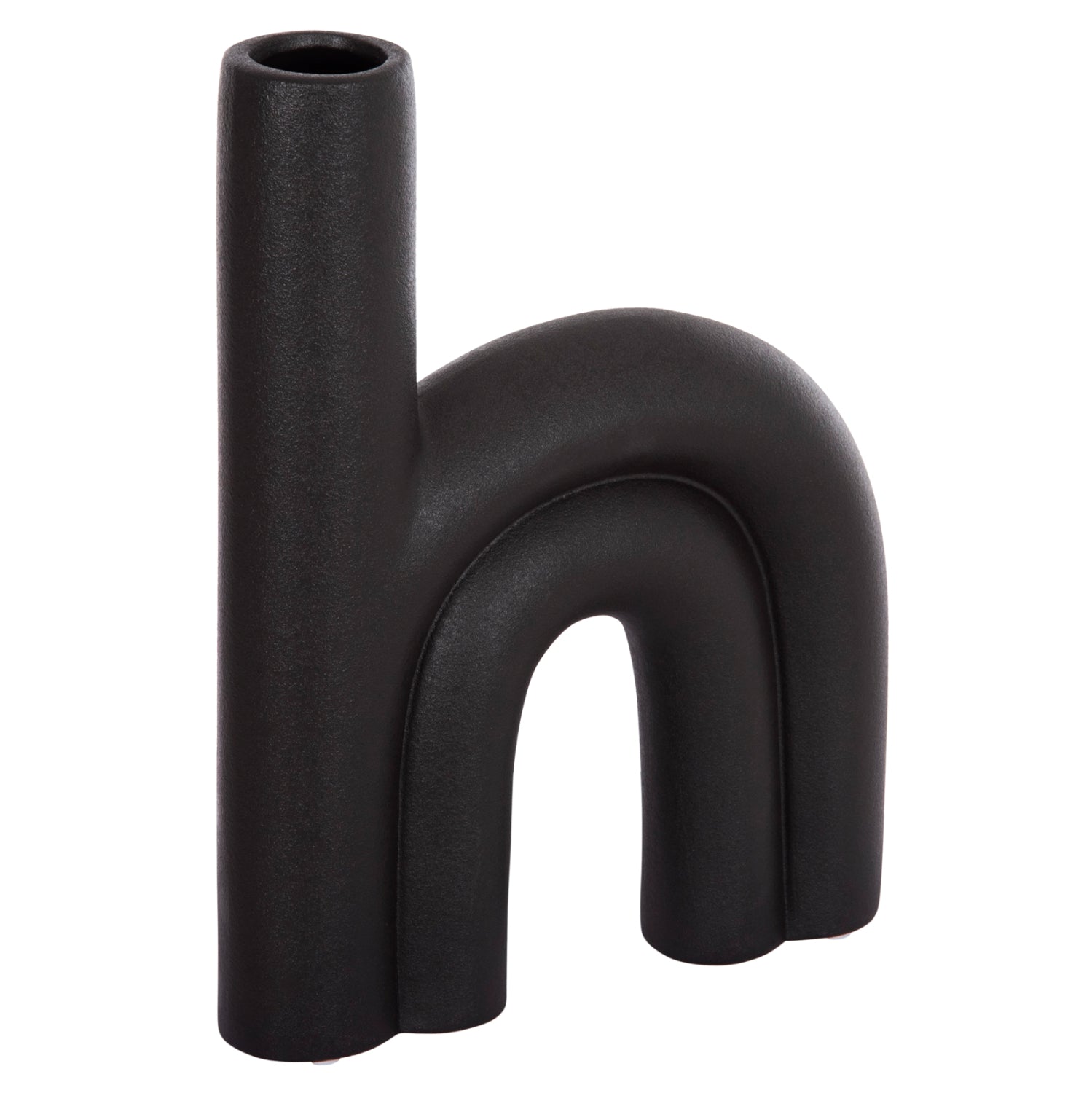 CERAMIC TABLE DECOR ARCON HM4638.02 MATTE BLACK 25,5x6x34H cm.