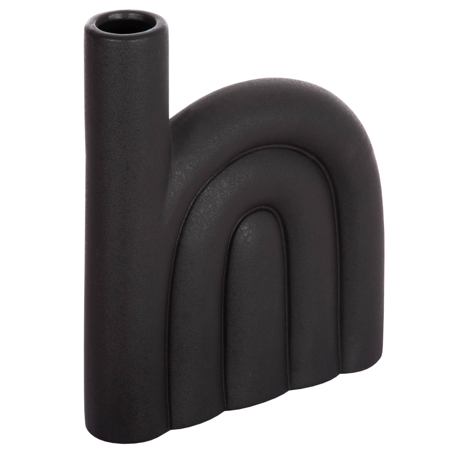 CERAMIC TABLE DECOR ARCON HM4639.02 MATTE BLACK 23x5,5x29Hcm.