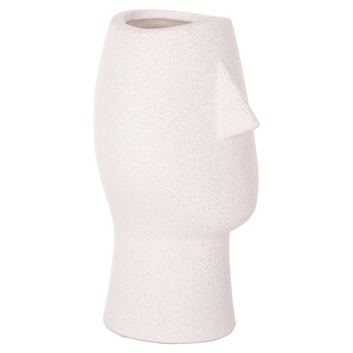 CERAMIC TABLE DECOR HUMANS HM4631 OFF WHITE WITH CRYSTALLIZATION Φ14x25Hcm.