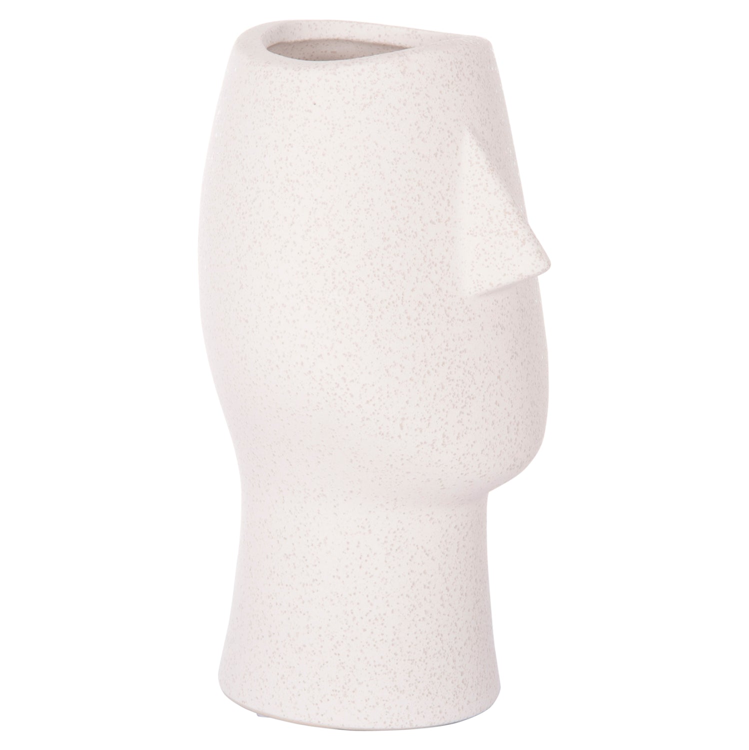 CERAMIC TABLE DECOR HUMANS HM4631 OFF WHITE WITH CRYSTALLIZATION Φ14x25Hcm.