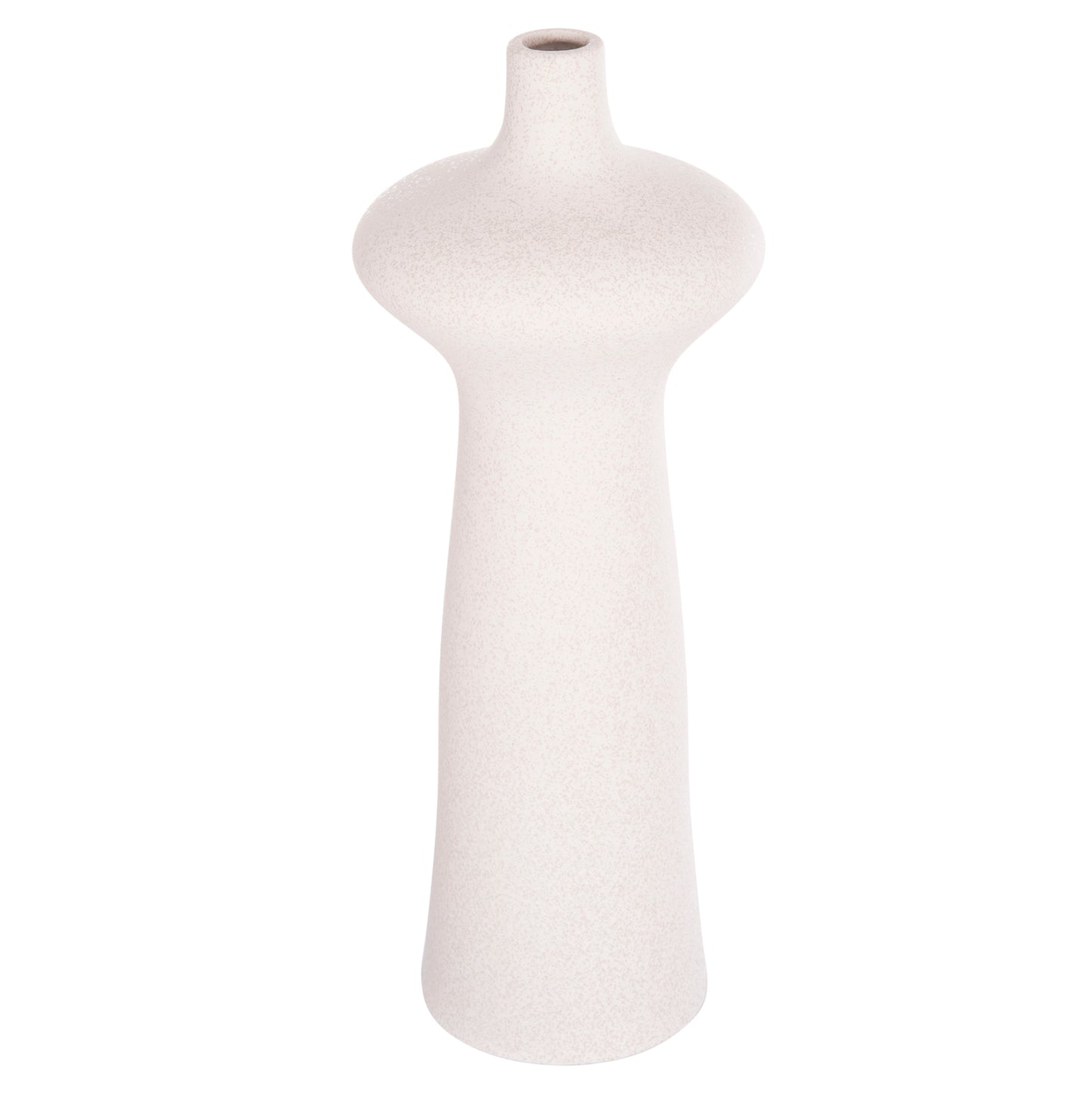 CERAMIC TABLE DECOR SCEPTER HM4636.01 OFF WHITE WITH CRYSTALLIZATION Φ18x49Hcm.