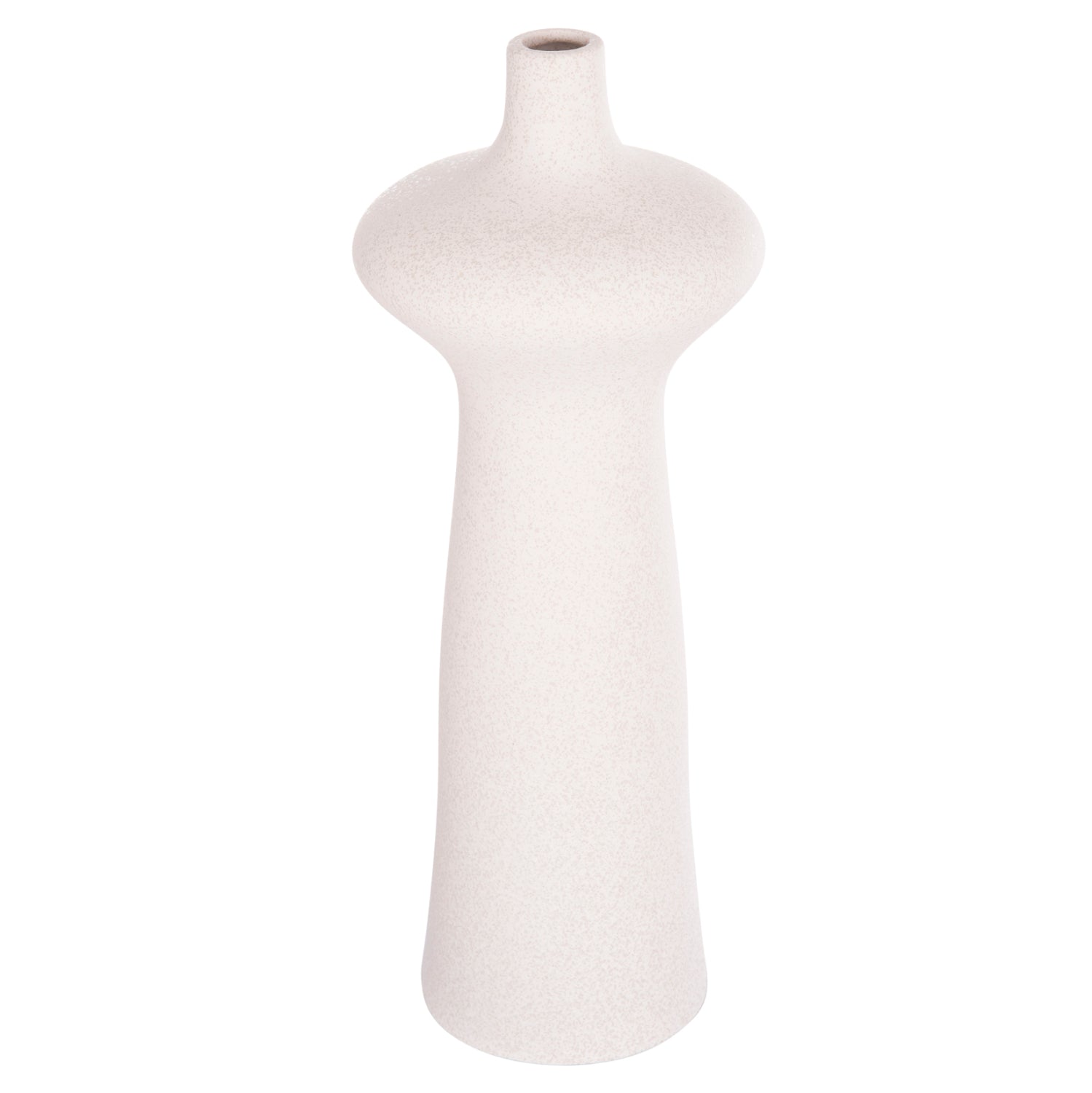 CERAMIC TABLE DECOR SCEPTER HM4636.01 OFF WHITE WITH CRYSTALLIZATION Φ18x49Hcm.