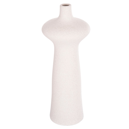 CERAMIC TABLE DECOR SCEPTER HM4636.01 OFF WHITE WITH CRYSTALLIZATION Φ18x49Hcm.