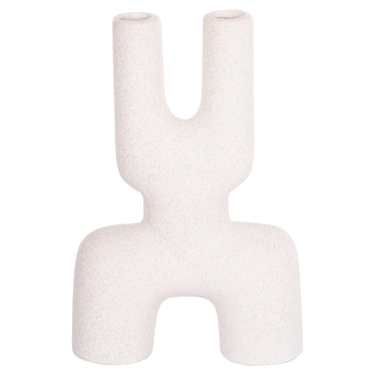 CERAMIC TABLE DECOR MANI HM4642.01 OFF WHITE WITH CRYSTALLISATION 15.5x6x23.5Hcm.