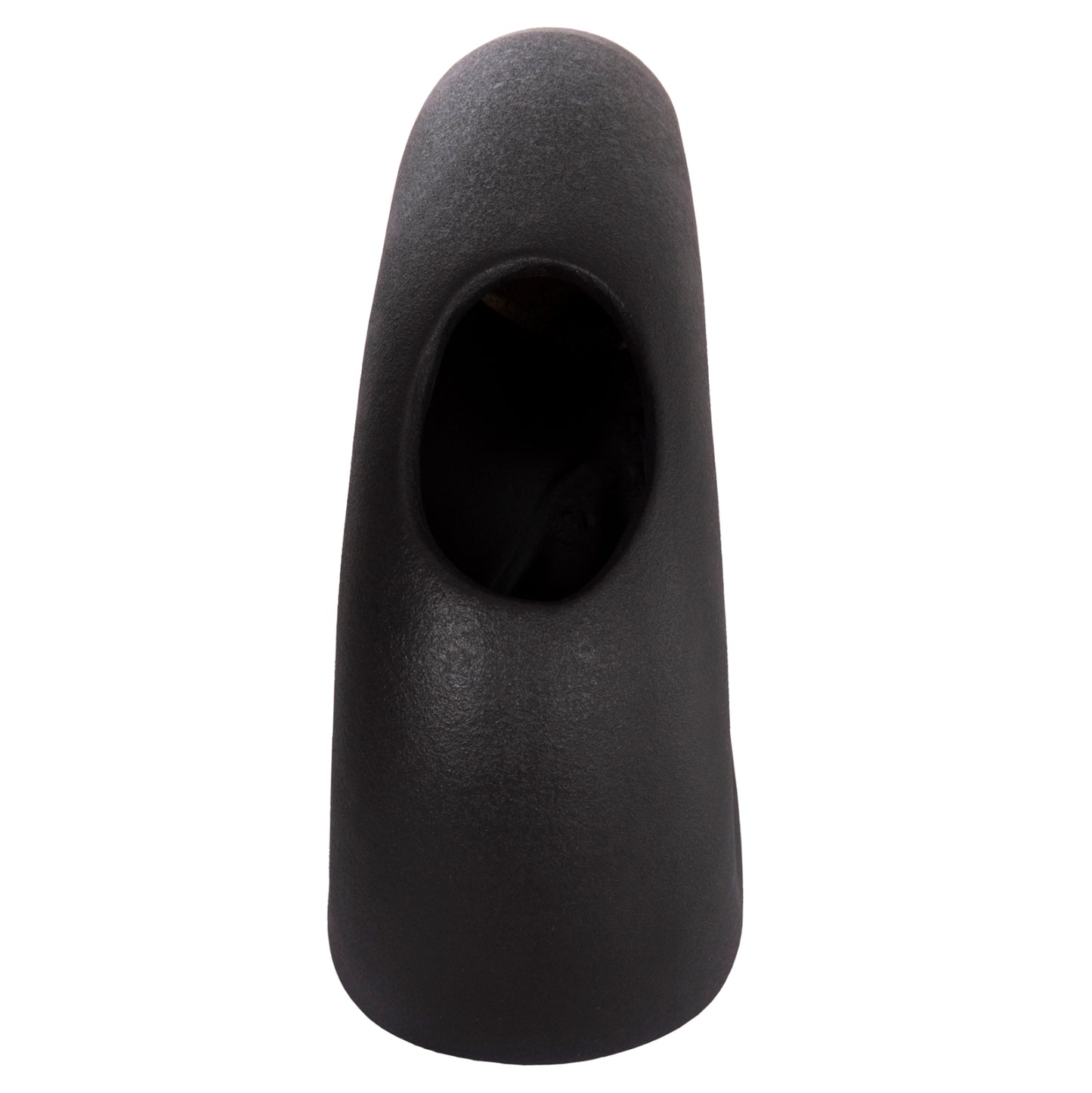 CERAMIC TABLE DECOR ELLIPTO HM4645.02 BLACK MATTE 23x8x16Hcm.
