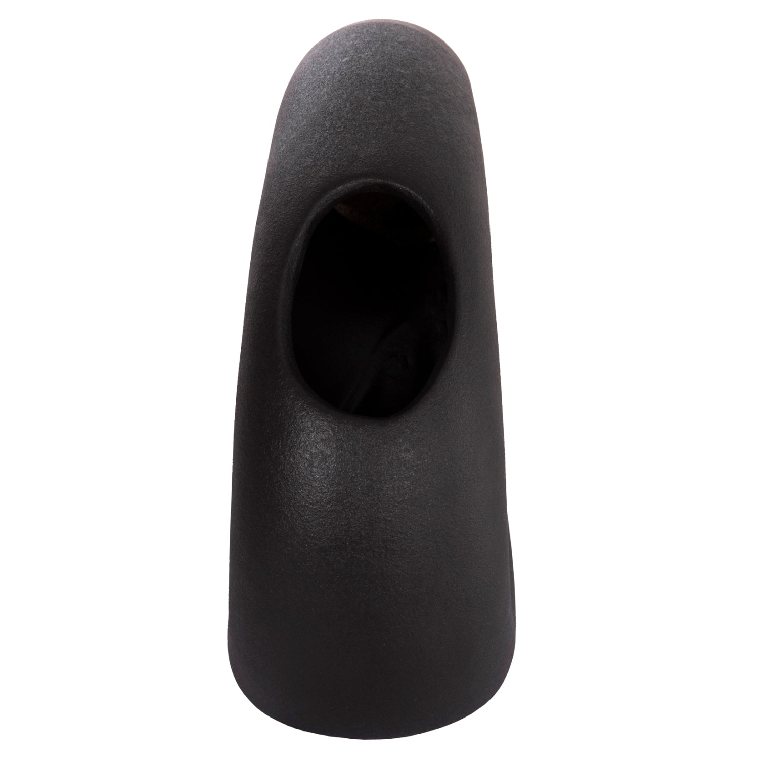 CERAMIC TABLE DECOR ELLIPTO HM4645.02 BLACK MATTE 23x8x16Hcm.