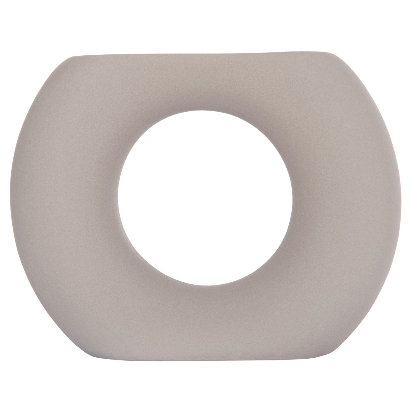 CERAMIC TABLE DECOR ELLIPTO HM4646.03 MATTE GREY 18x6.5x14Hcm.