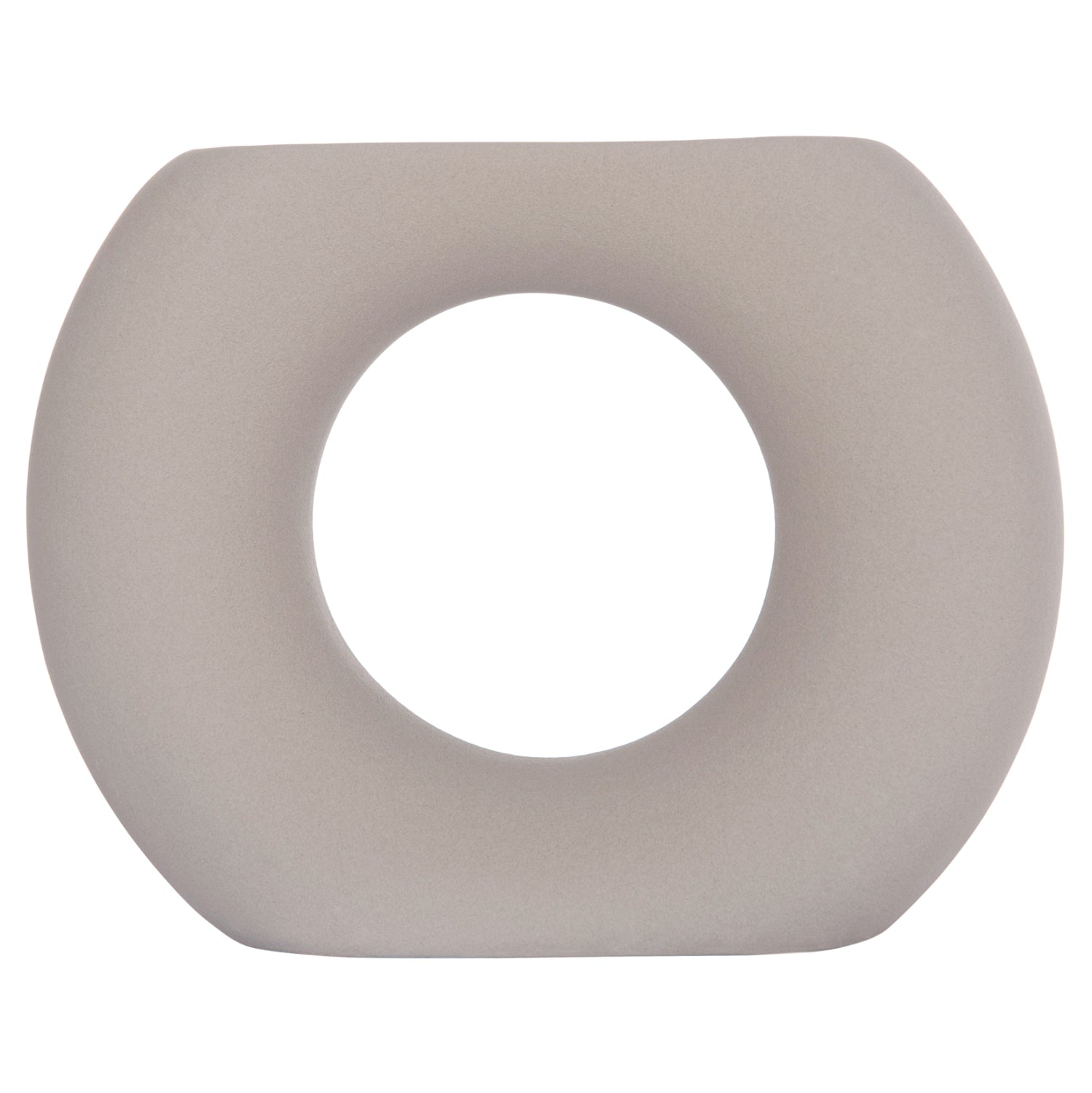 CERAMIC TABLE DECOR ELLIPTO HM4646.03 MATTE GREY 18x6.5x14Hcm.