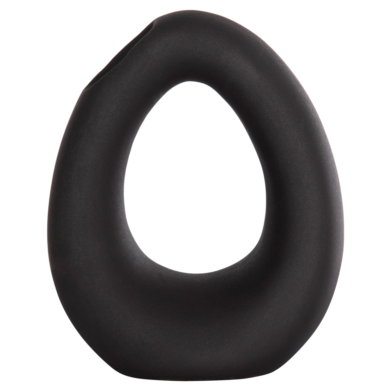 CERAMIC TABLE DECOR ELLIPTO HM4644.02 MATTE BLACK 16.5x9x20.3Hcm.