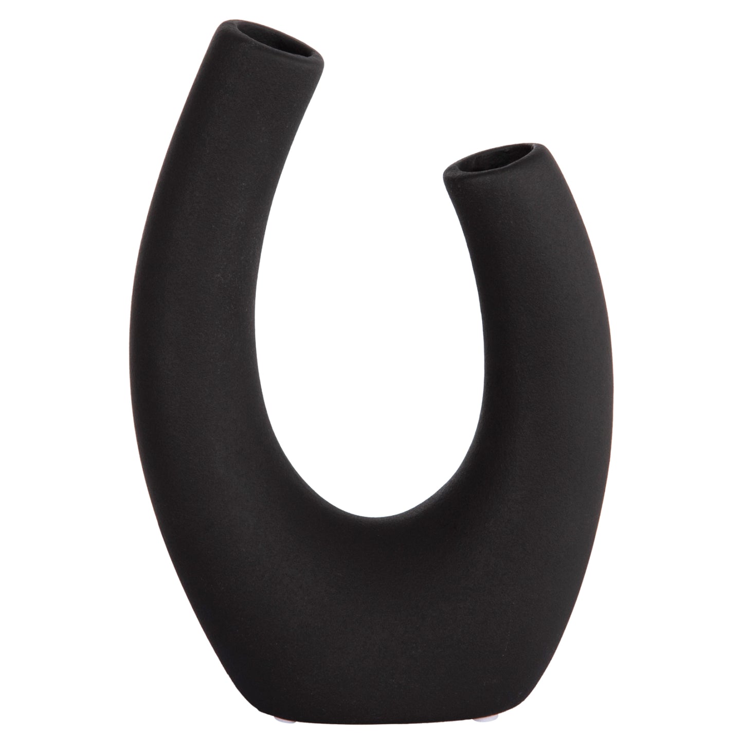 CERAMIC TABLE DECOR ELLIPTO HM4643.02 BLACK MATTE 15x7x21,5Hcm.
