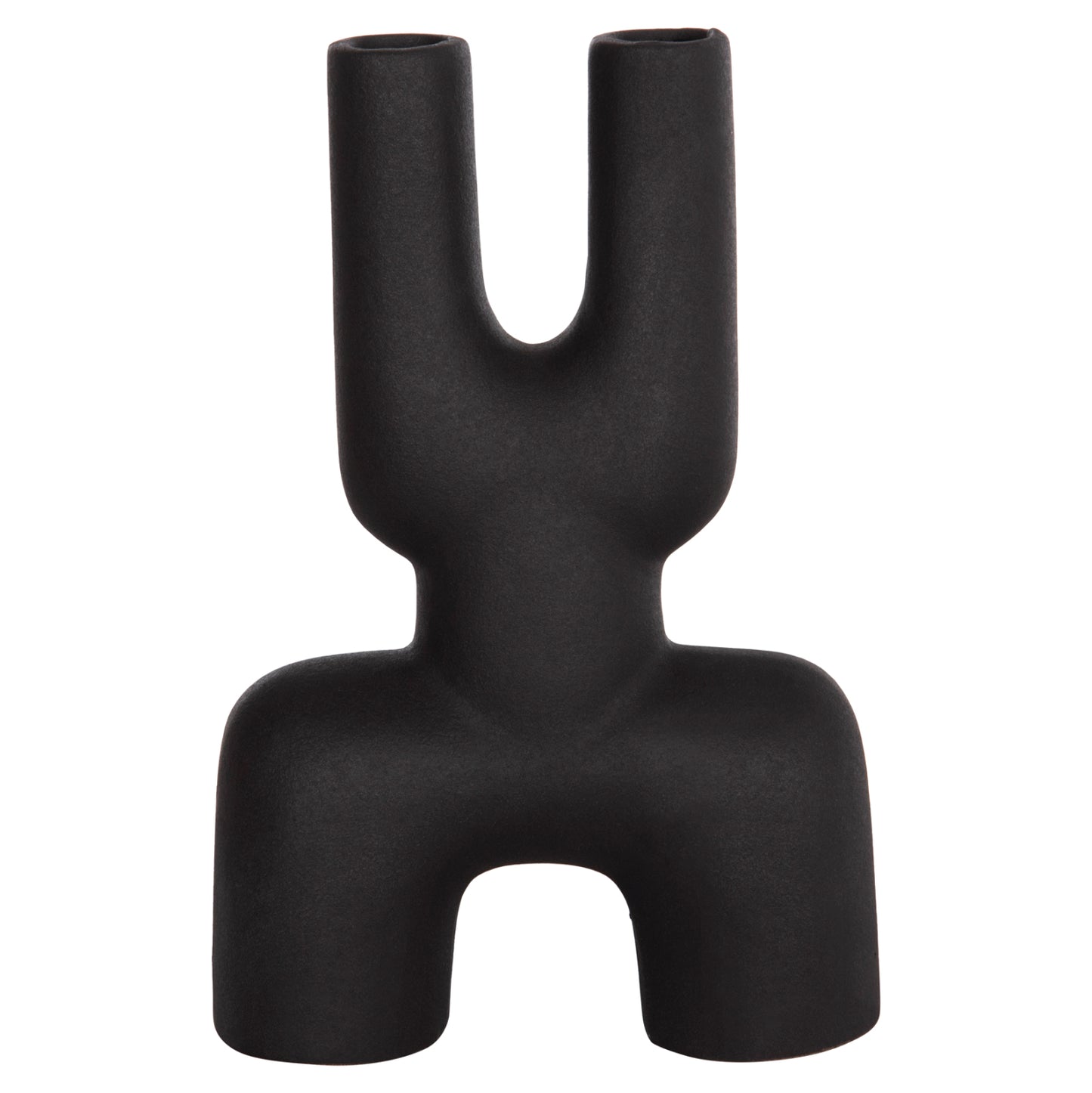 CERAMIC TABLE DECOR MANI HM4642.02 BLACK MATTE 15.5x6x23.5Hcm.