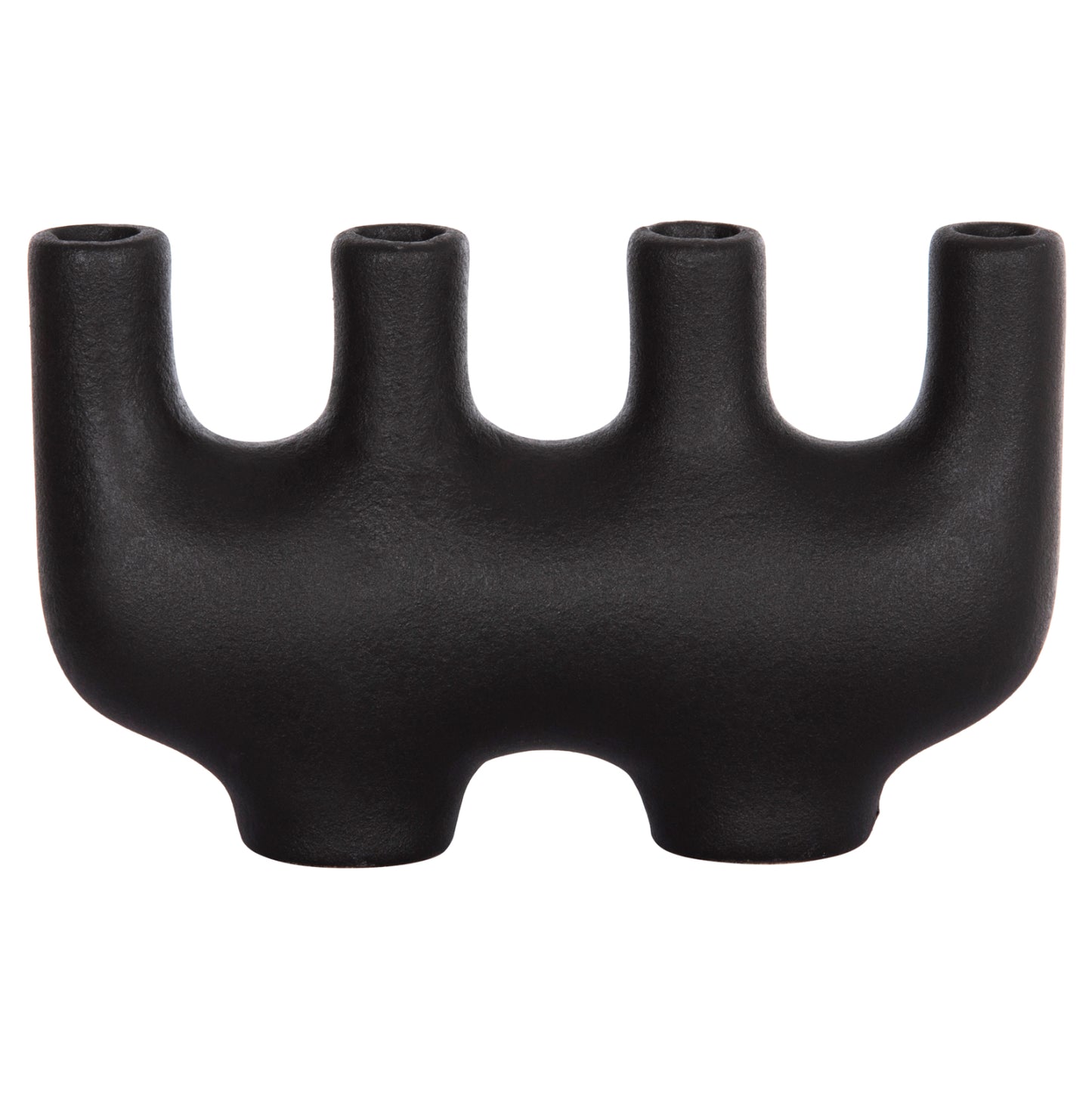 CERAMIC TABLE DECOR MANI HM4641.02 MATTE BLACK 21x6x13Hcm.