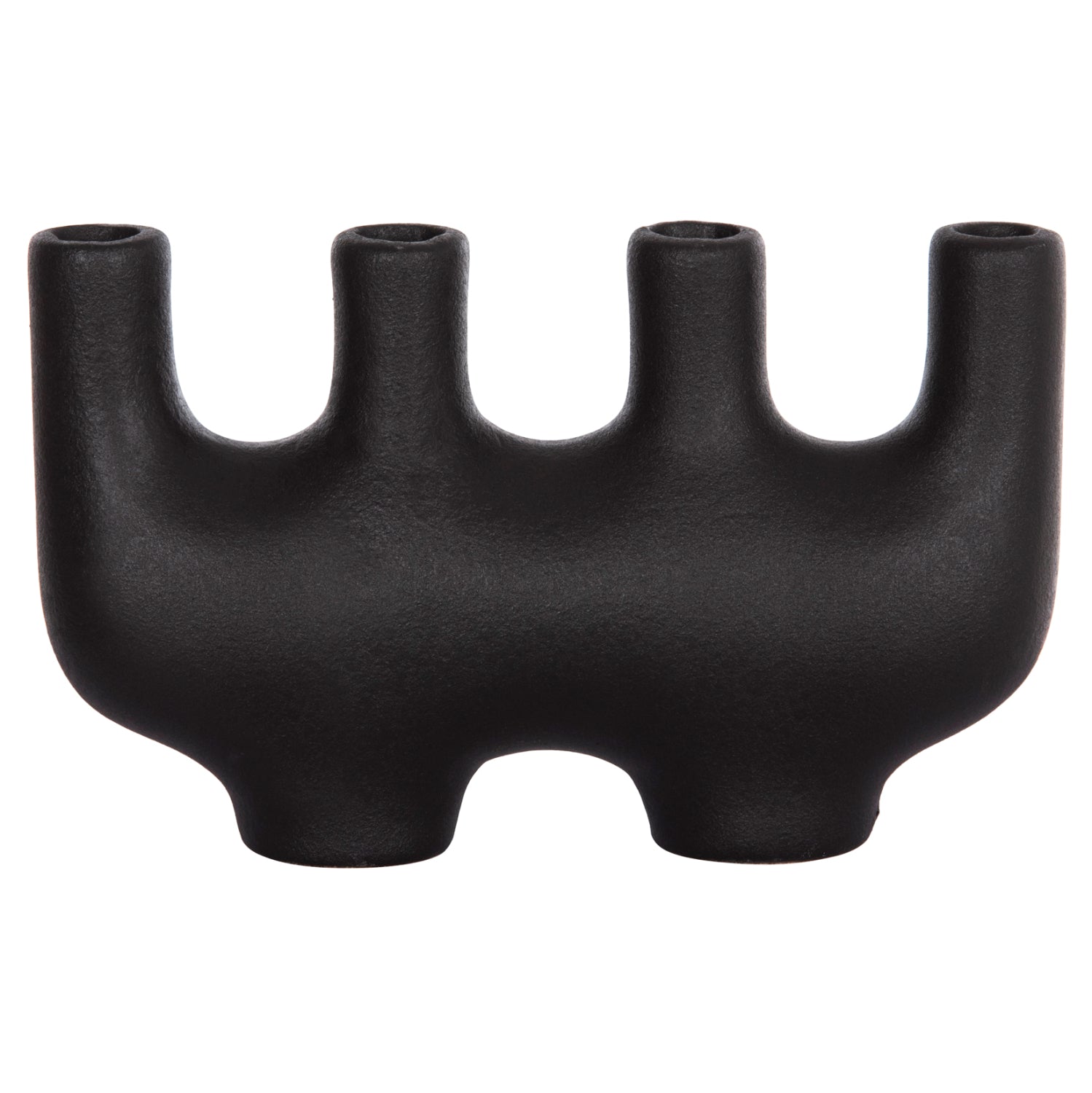 CERAMIC TABLE DECOR MANI HM4641.02 MATTE BLACK 21x6x13Hcm.