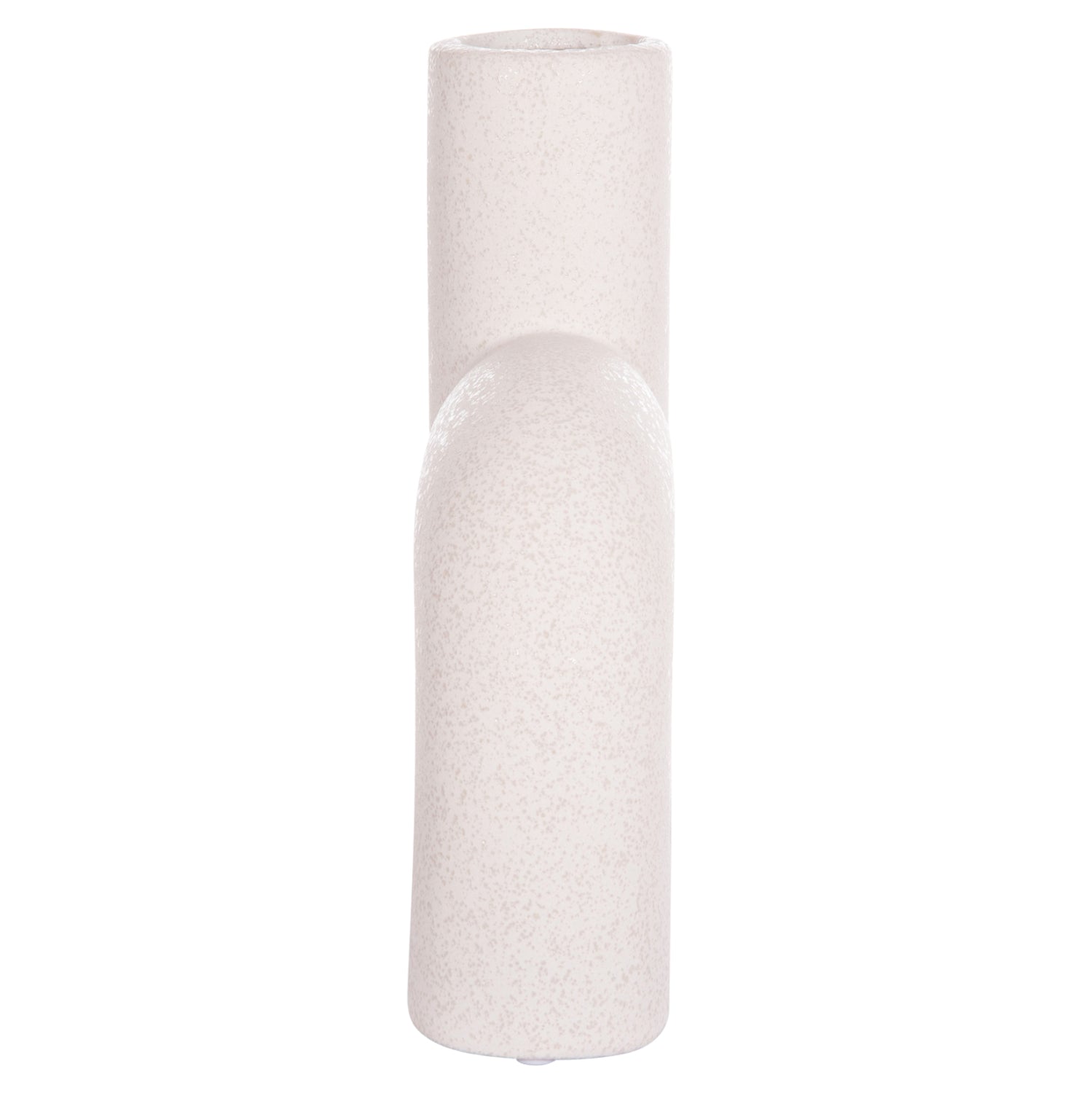 CERAMIC TABLE DECOR ARCON HM4640.01 OFF WHITE WITH CRYSTALLIZATION 19x7x24Hcm.