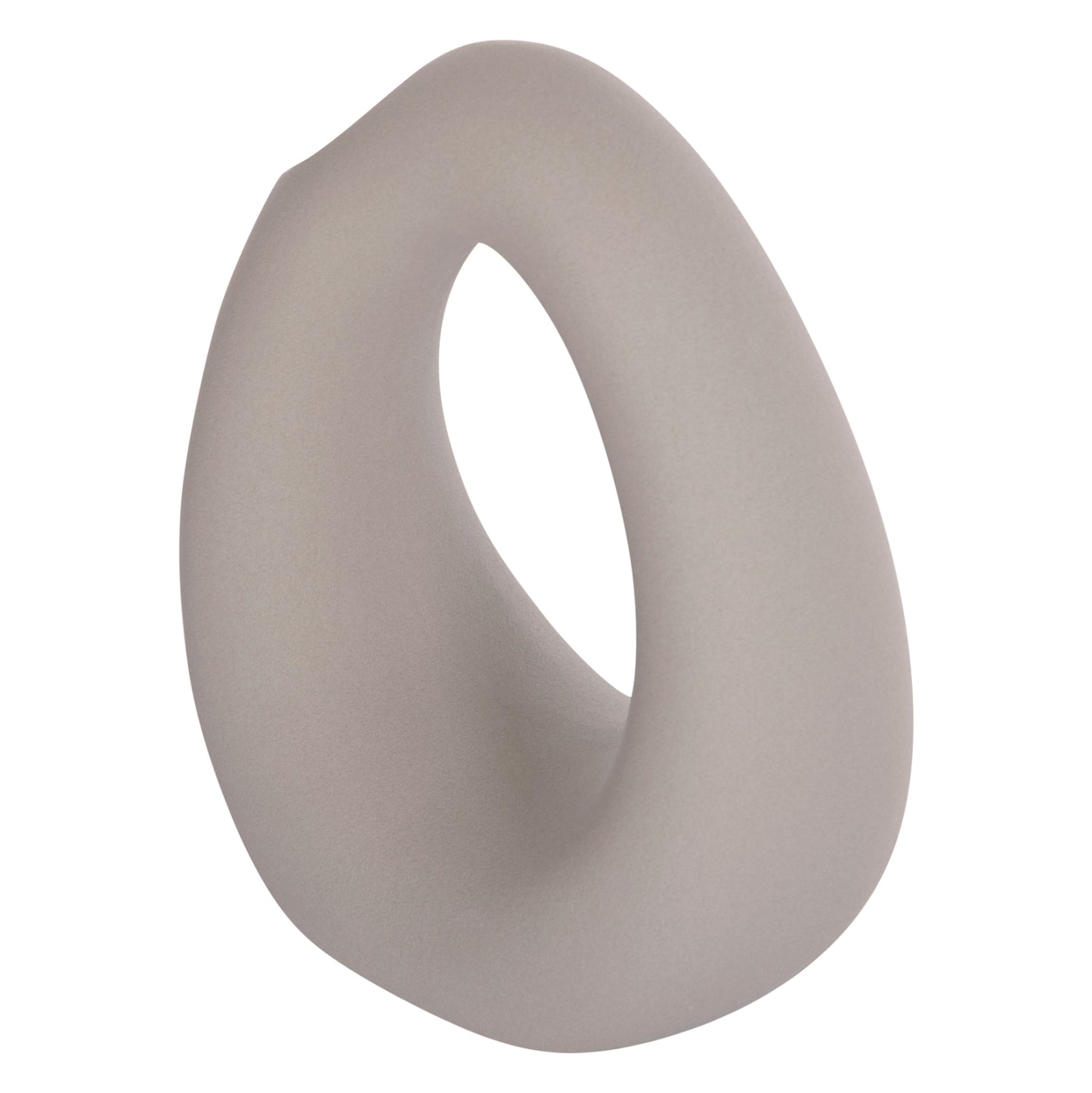 CERAMIC TABLE DECOR ELLIPTO HM4644.03 MATTE GREY 16.5x9x20.3Hcm.