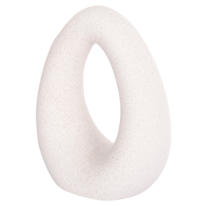 CERAMIC TABLE DECOR ELLIPTO HM4644.01 OFF WHITE WITH CRYSTALLIZATION 16,5x9x20,3Hcm.