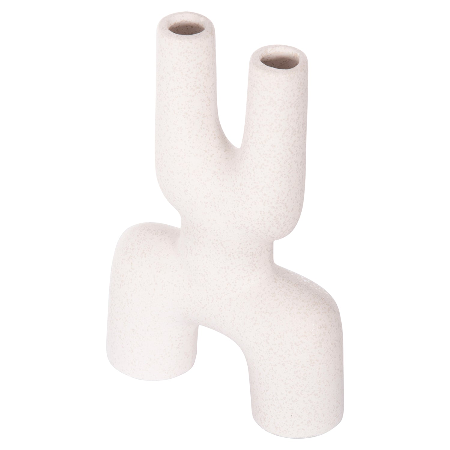 CERAMIC TABLE DECOR MANI HM4642.01 OFF WHITE WITH CRYSTALLISATION 15.5x6x23.5Hcm.