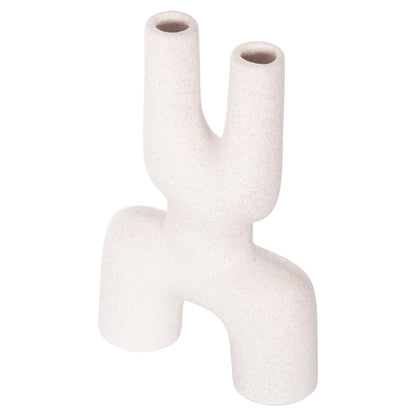 CERAMIC TABLE DECOR MANI HM4642.01 OFF WHITE WITH CRYSTALLISATION 15.5x6x23.5Hcm.