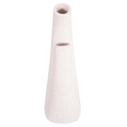CERAMIC TABLE DECOR ELLIPTO HM4643.01 OFF WHITE WITH CRYSTALLIZATION 15x7x21,5Hcm.