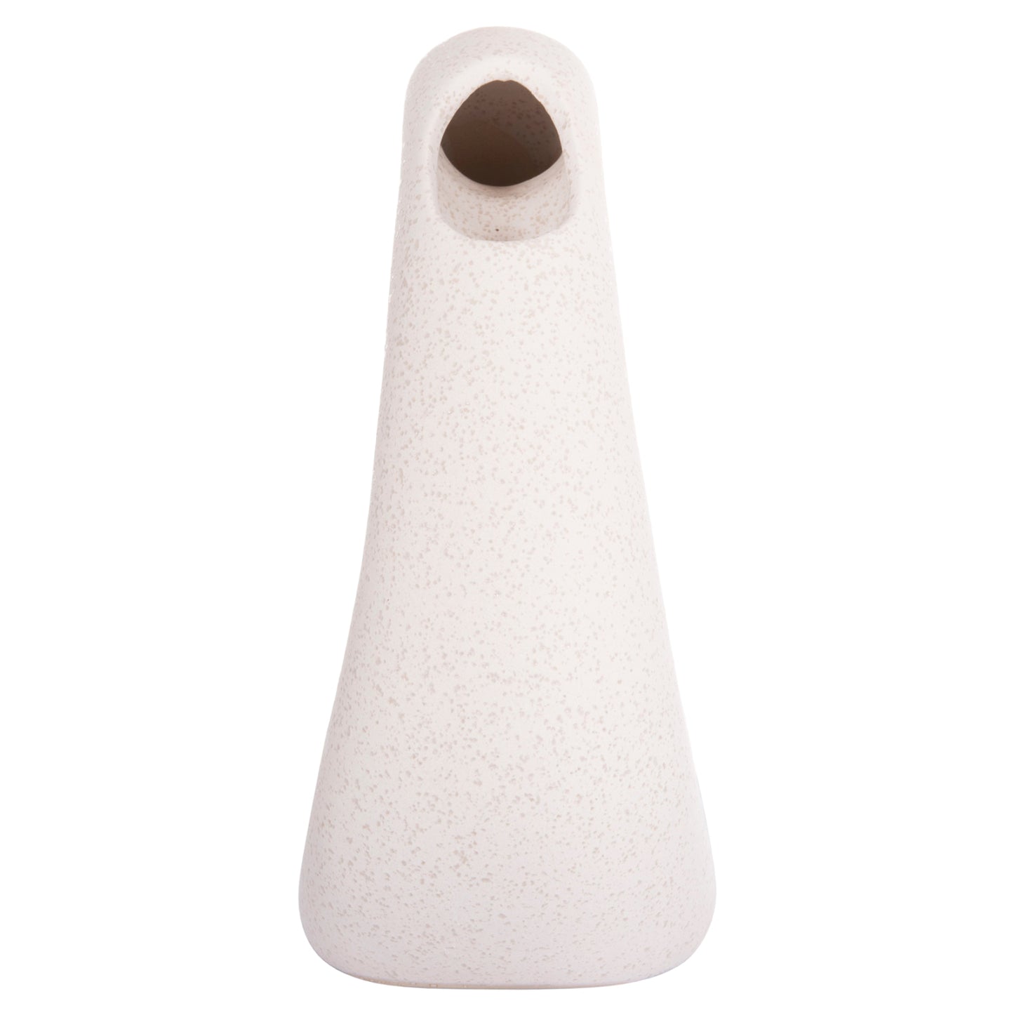 CERAMIC TABLE DECOR ELLIPTO HM4644.01 OFF WHITE WITH CRYSTALLIZATION 16,5x9x20,3Hcm.