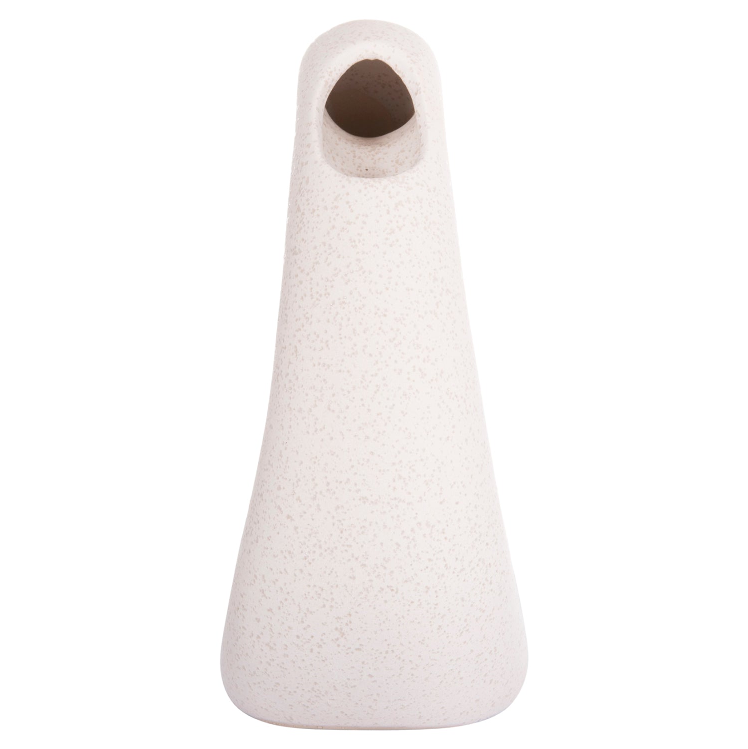 CERAMIC TABLE DECOR ELLIPTO HM4644.01 OFF WHITE WITH CRYSTALLIZATION 16,5x9x20,3Hcm.