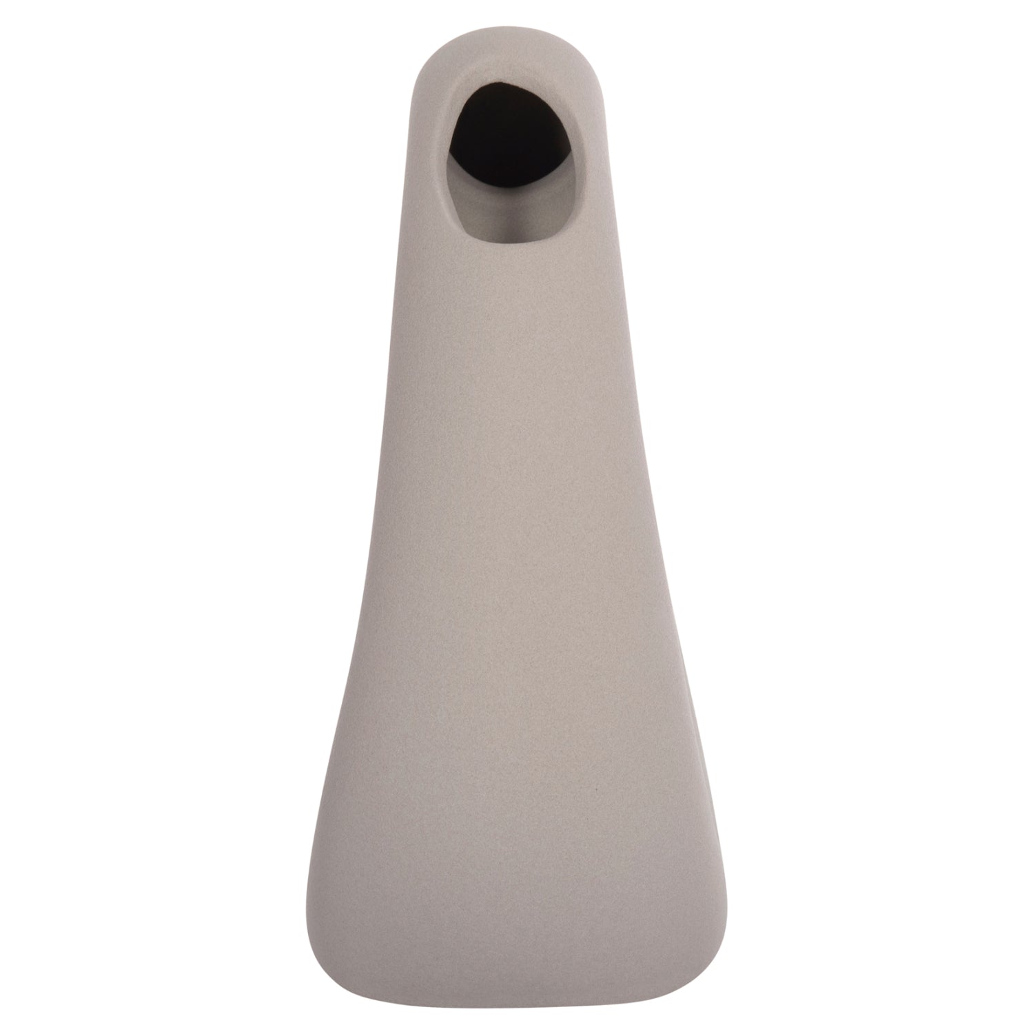 CERAMIC TABLE DECOR ELLIPTO HM4644.03 MATTE GREY 16.5x9x20.3Hcm.