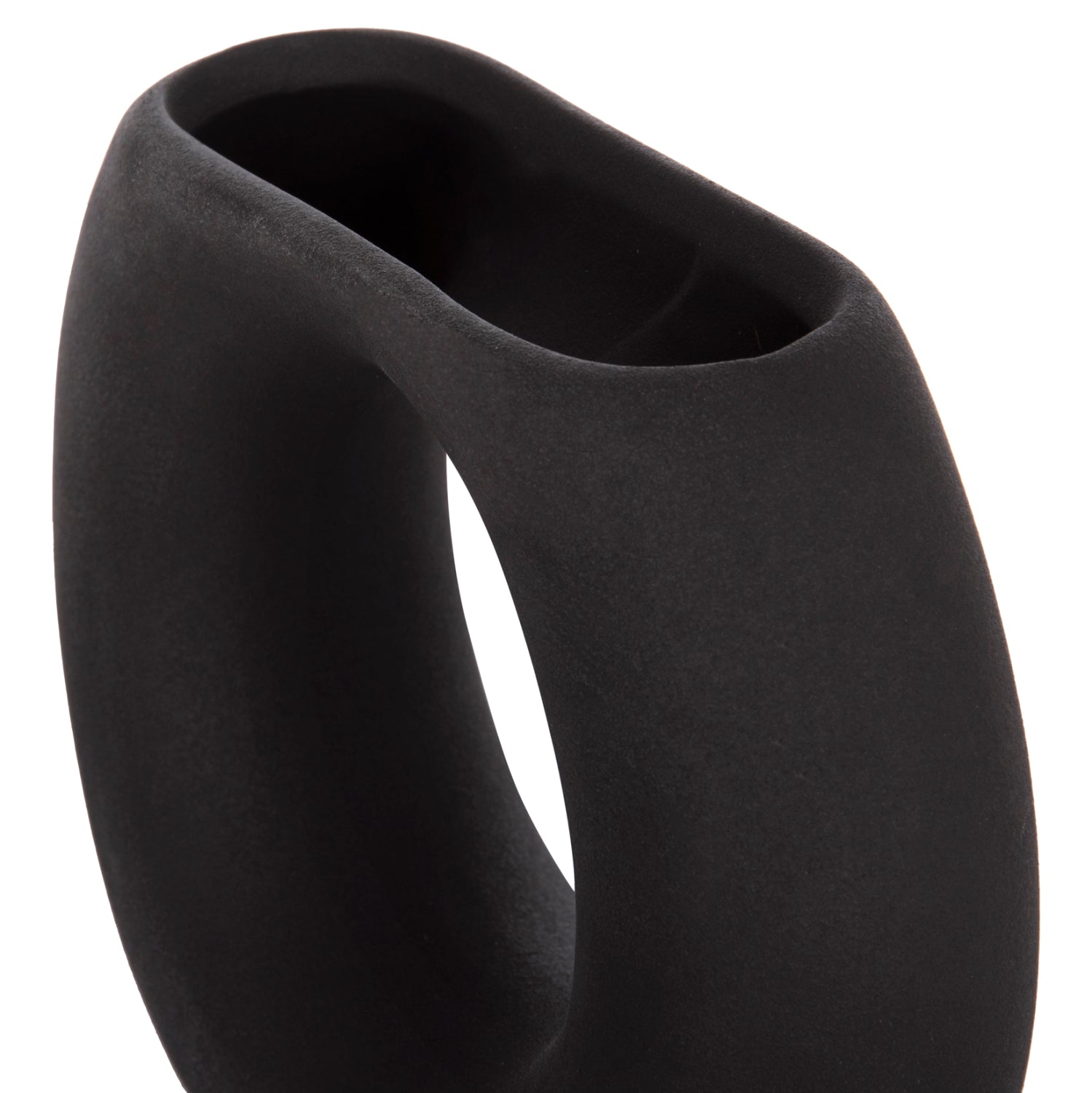 CERAMIC TABLE DECOR ELLIPTO HM4646.02 MATTE BLACK 18x6.5x14Hcm.