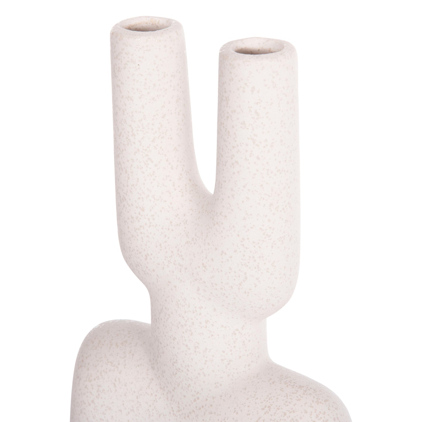 CERAMIC TABLE DECOR MANI HM4642.01 OFF WHITE WITH CRYSTALLISATION 15.5x6x23.5Hcm.