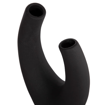 CERAMIC TABLE DECOR ELLIPTO HM4643.02 BLACK MATTE 15x7x21,5Hcm.