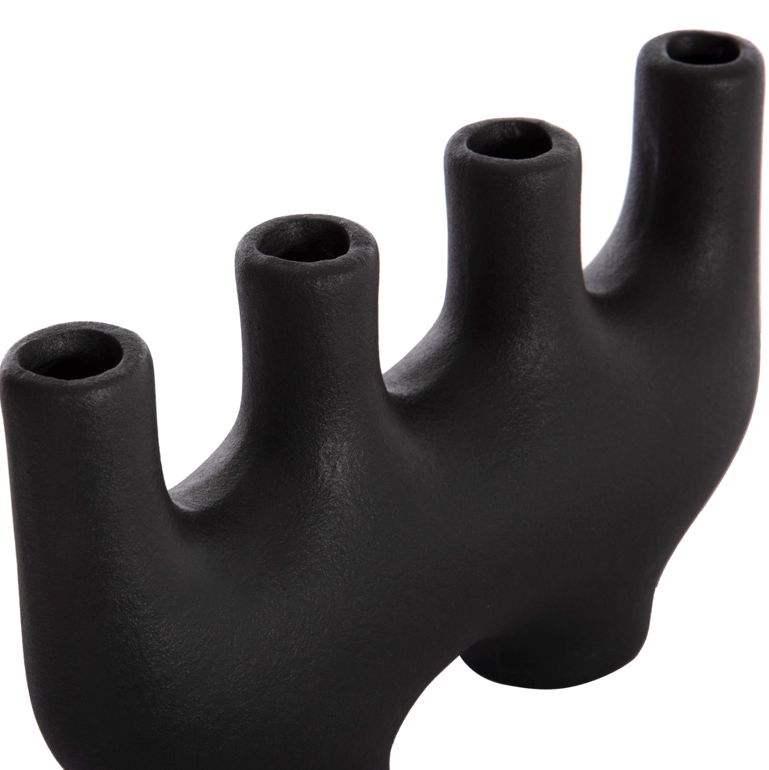 CERAMIC TABLE DECOR MANI HM4641.02 MATTE BLACK 21x6x13Hcm.