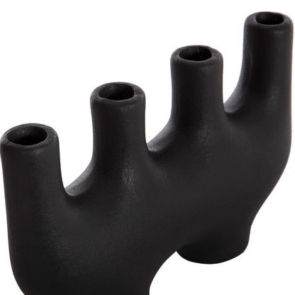 CERAMIC TABLE DECOR MANI HM4641.02 MATTE BLACK 21x6x13Hcm.
