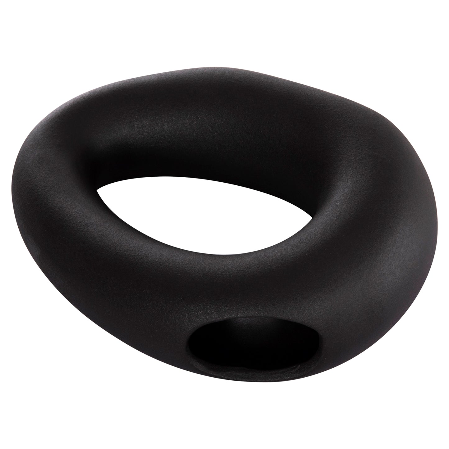 CERAMIC TABLE DECOR ELLIPTO HM4645.02 BLACK MATTE 23x8x16Hcm.