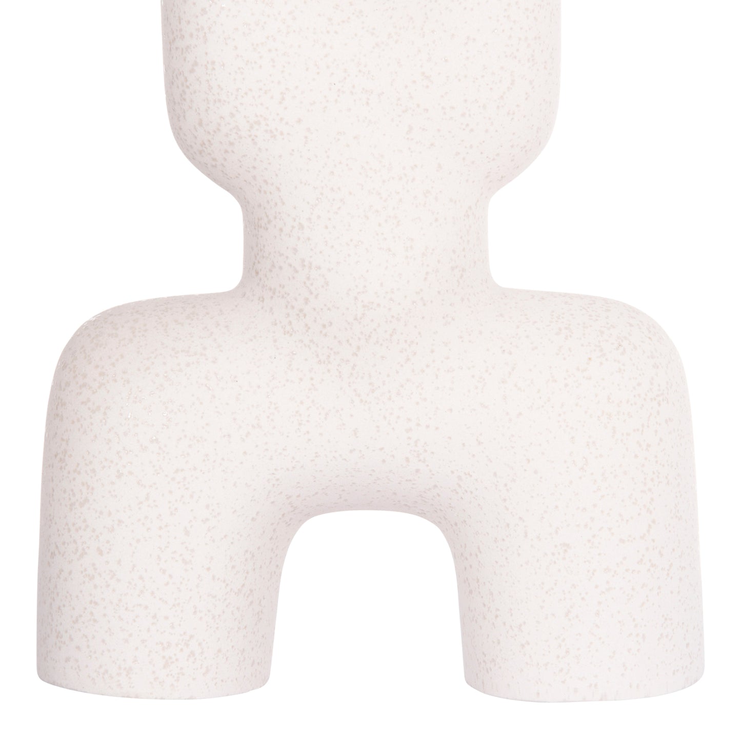 CERAMIC TABLE DECOR MANI HM4642.01 OFF WHITE WITH CRYSTALLISATION 15.5x6x23.5Hcm.