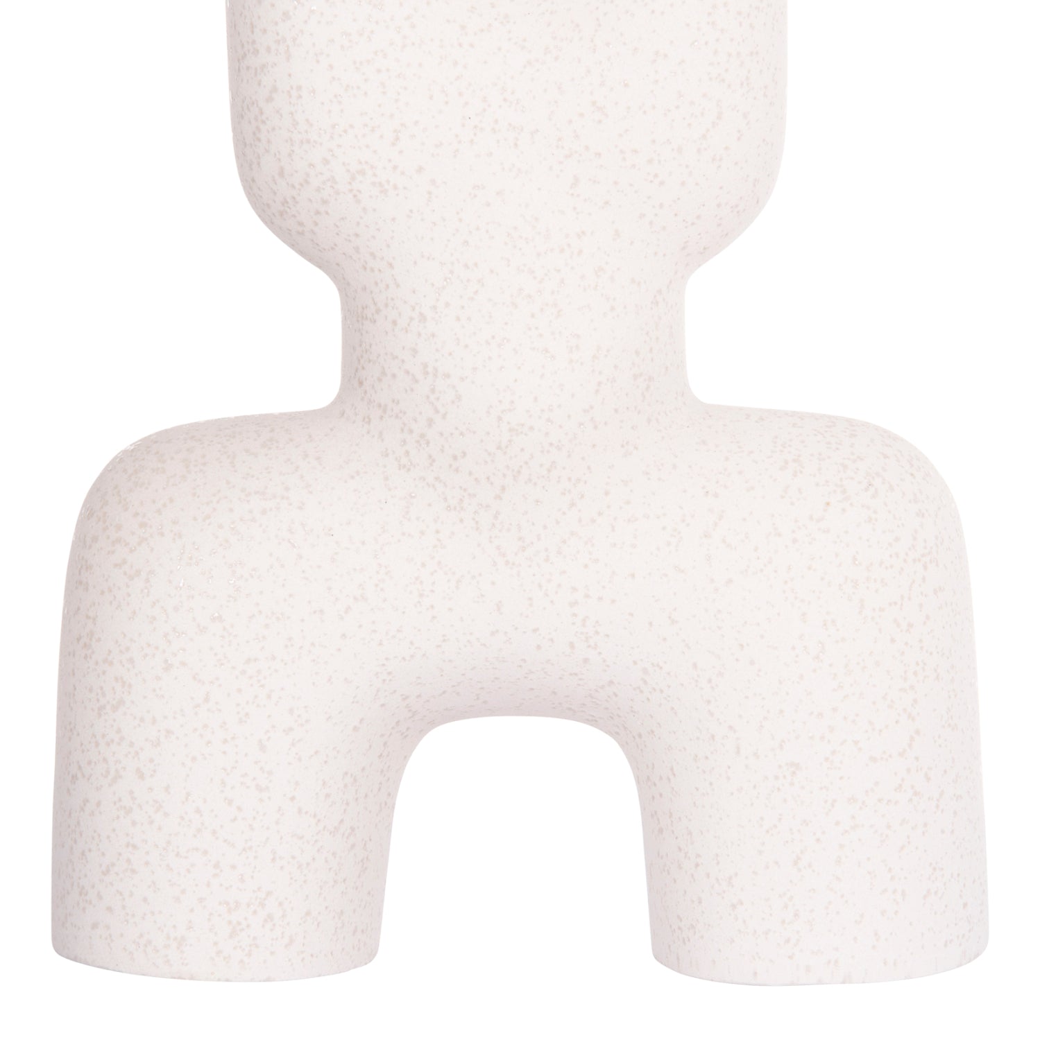 CERAMIC TABLE DECOR MANI HM4642.01 OFF WHITE WITH CRYSTALLISATION 15.5x6x23.5Hcm.