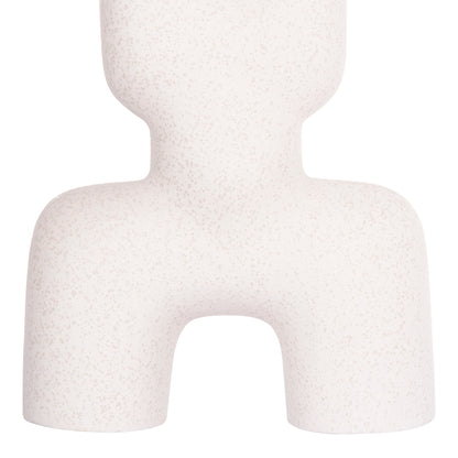 CERAMIC TABLE DECOR MANI HM4642.01 OFF WHITE WITH CRYSTALLISATION 15.5x6x23.5Hcm.