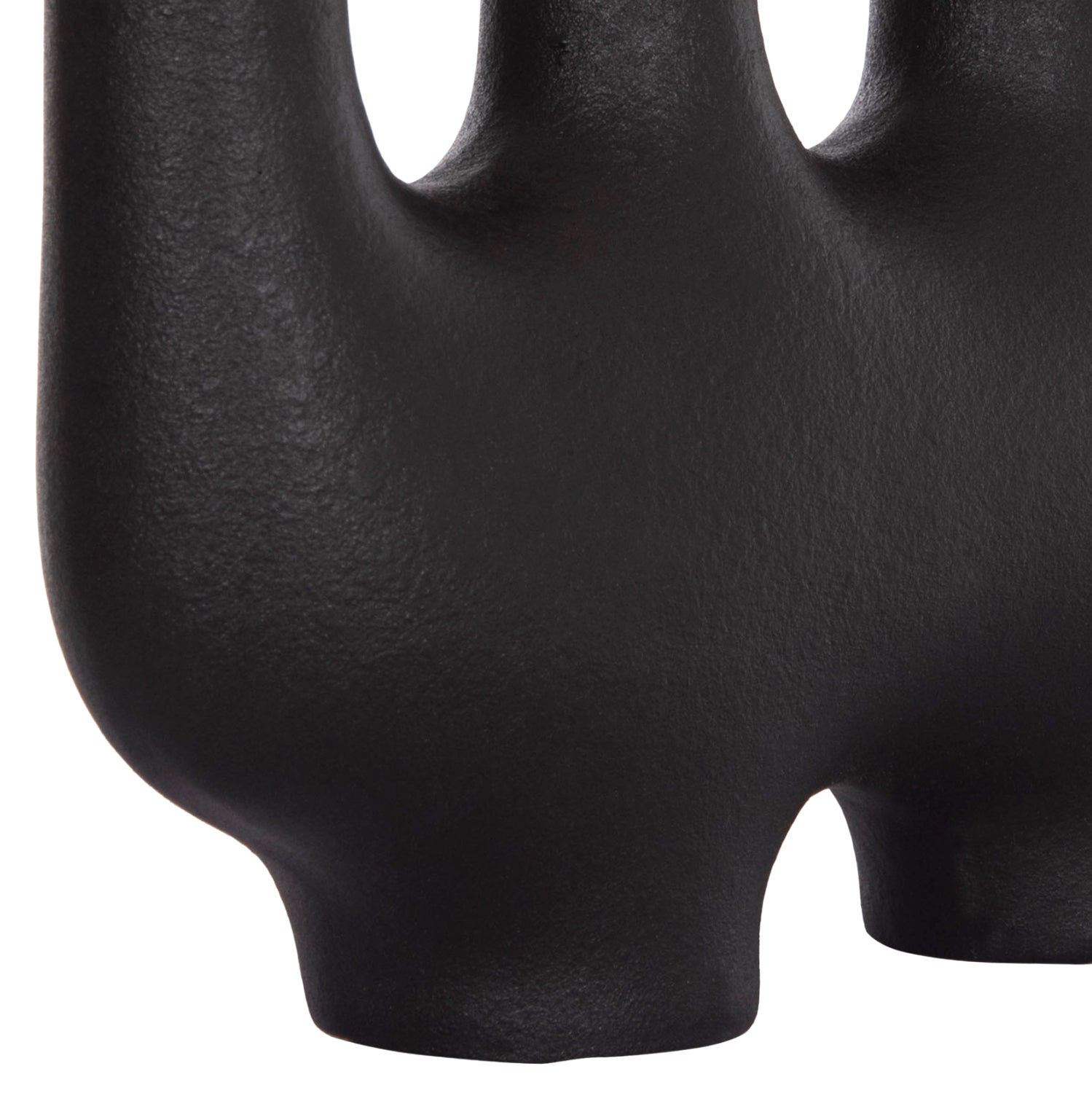 CERAMIC TABLE DECOR MANI HM4641.02 MATTE BLACK 21x6x13Hcm.