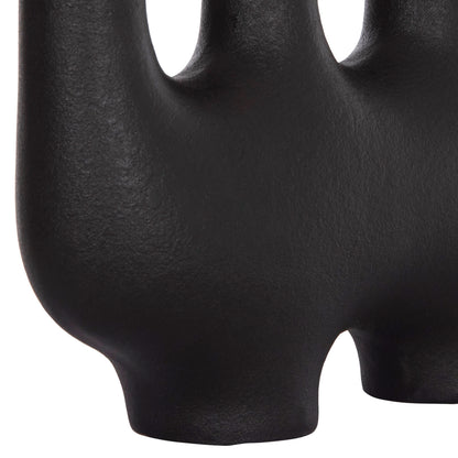 CERAMIC TABLE DECOR MANI HM4641.02 MATTE BLACK 21x6x13Hcm.