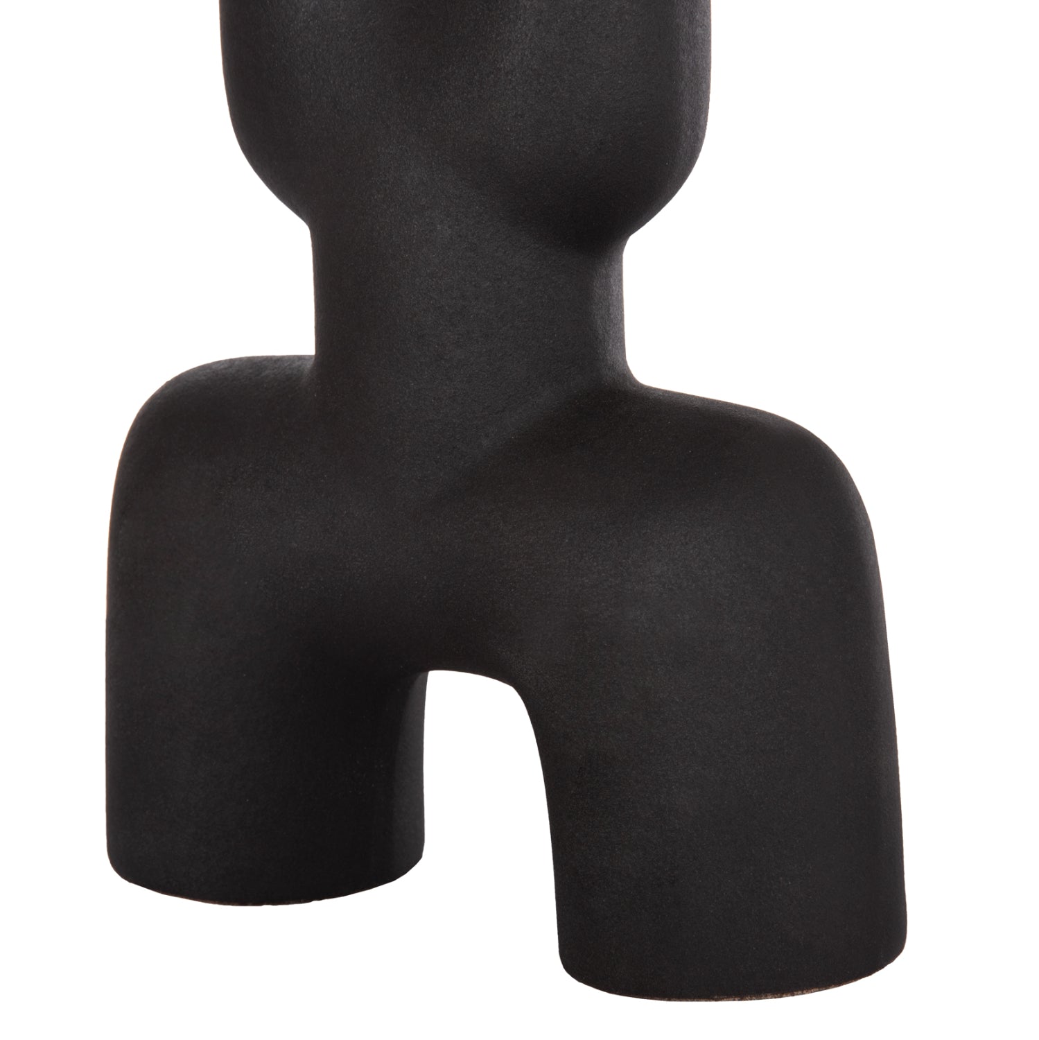 CERAMIC TABLE DECOR MANI HM4642.02 BLACK MATTE 15.5x6x23.5Hcm.
