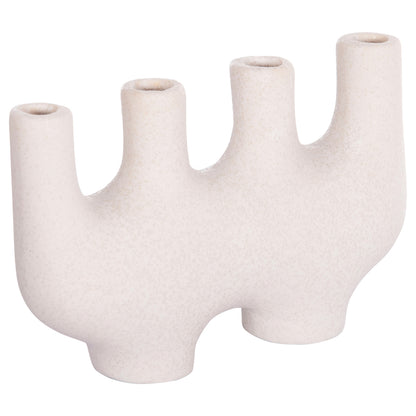 CERAMIC TABLE DECOR MANI HM4641.01 OFF WHITE WITH CRYSTALLISATION 21x6x13Hcm.