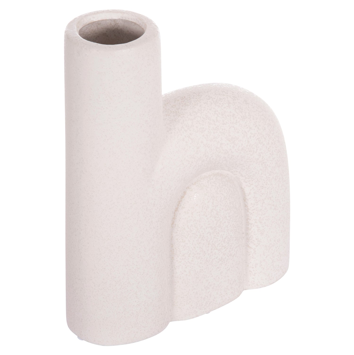 CERAMIC TABLE DECOR ARCON HM4640.01 OFF WHITE WITH CRYSTALLIZATION 19x7x24Hcm.