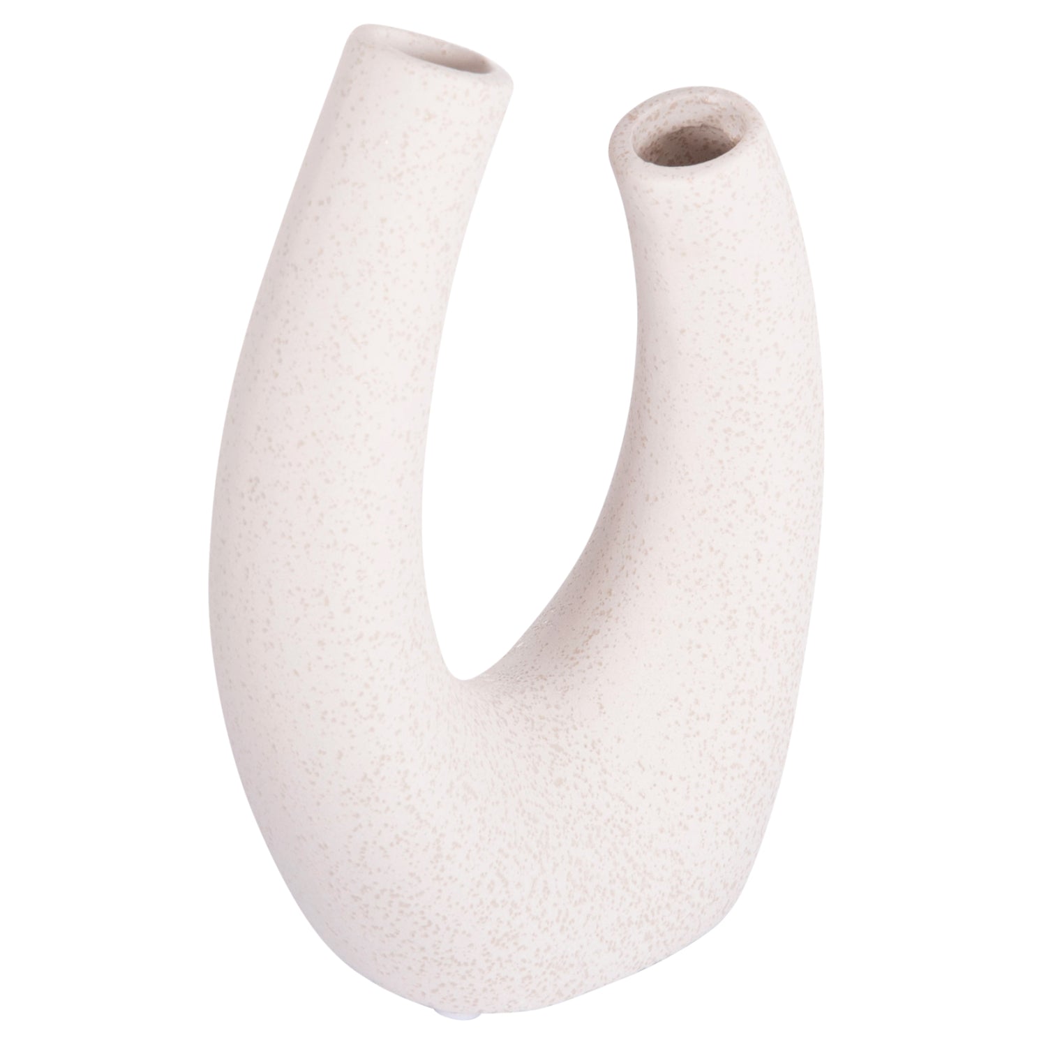 CERAMIC TABLE DECOR ELLIPTO HM4643.01 OFF WHITE WITH CRYSTALLIZATION 15x7x21,5Hcm.
