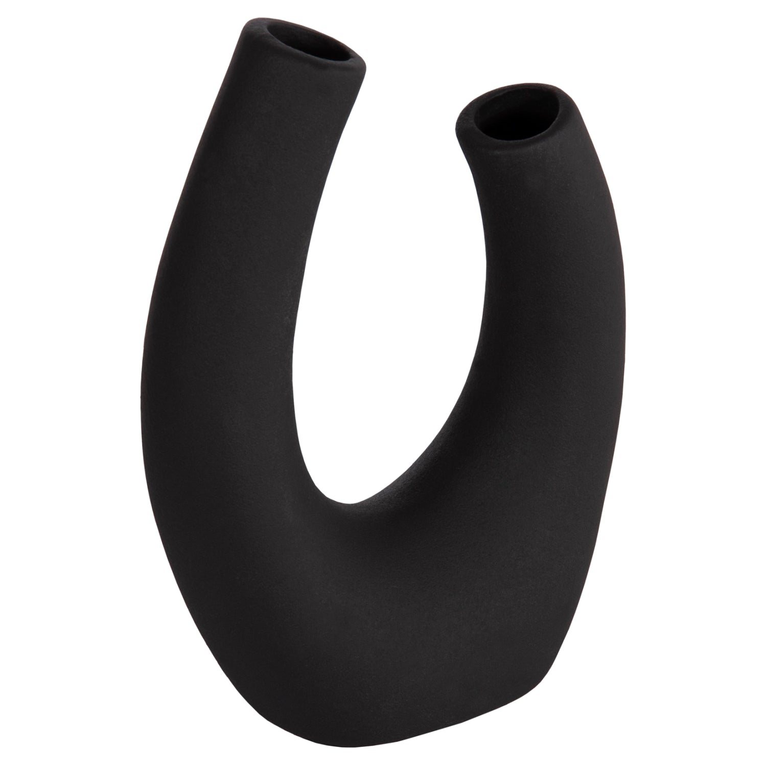 CERAMIC TABLE DECOR ELLIPTO HM4643.02 BLACK MATTE 15x7x21,5Hcm.