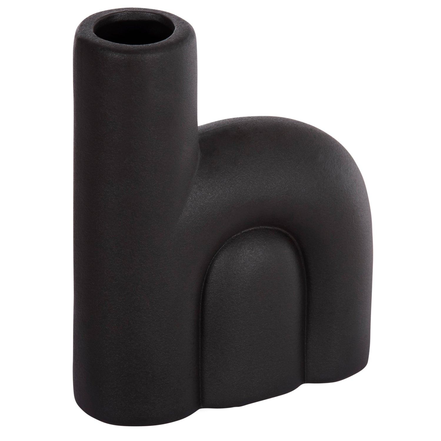 CERAMIC TABLE DECOR ARCON HM4640.02 MATTE BLACK 19x7x24Hcm.