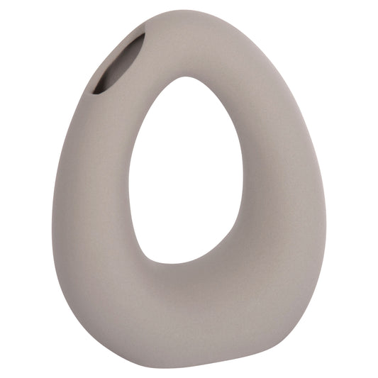CERAMIC TABLE DECOR ELLIPTO HM4644.03 MATTE GREY 16.5x9x20.3Hcm.