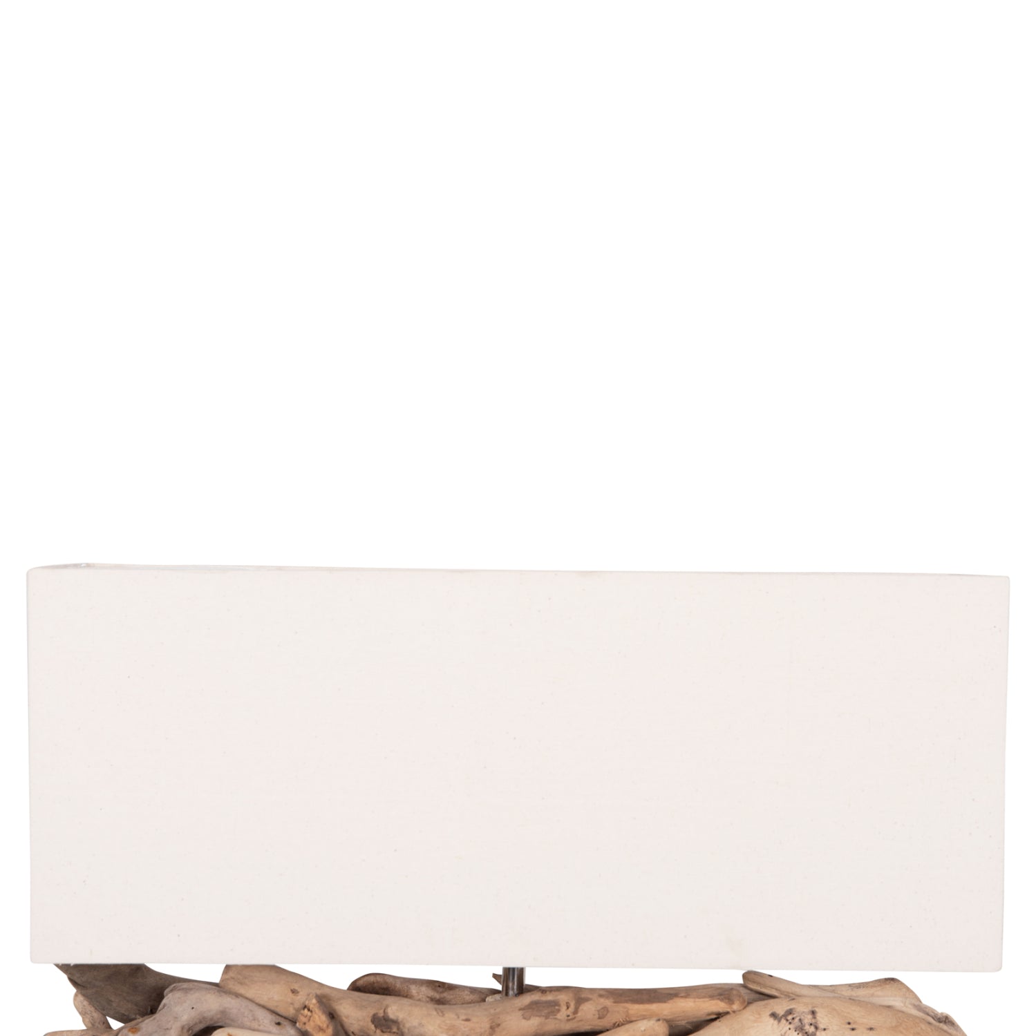 TABLE LAMP RECTANGULAR TWIGGY HM4432 DRIFTWOOD & WHITE CAP 50x16.5x38Hcm.