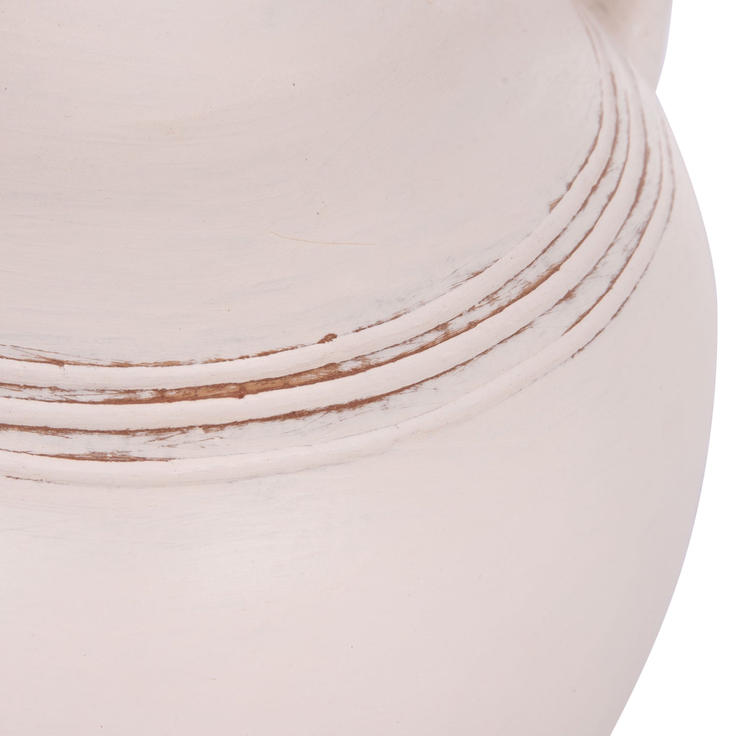 DECORATIVE VASE (AMPHORA) FEAX HM4676.02L TERRACOTA IN WHITE--35x35x58Hcm.