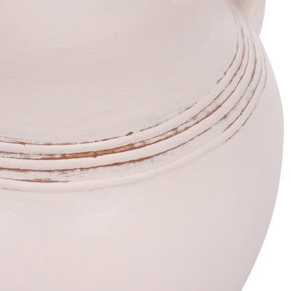 DECORATIVE VASE (AMPHORA) FEAX HM4676.02L TERRACOTA IN WHITE--35x35x58Hcm.